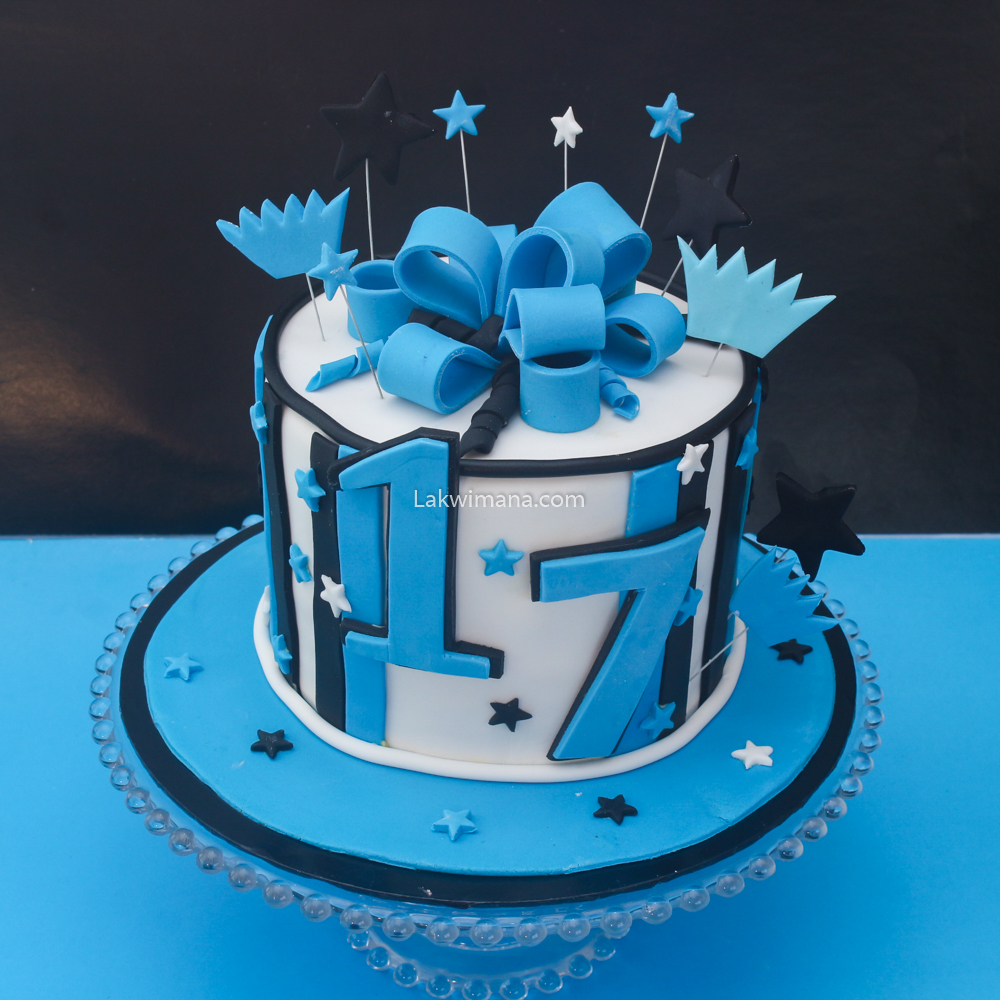 number 17 birthday cake