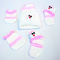 New Born Baby Cap&Socks - Girl