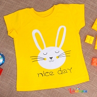 Nice Day Rabbit 2-3 Year Yellow T-Shirt