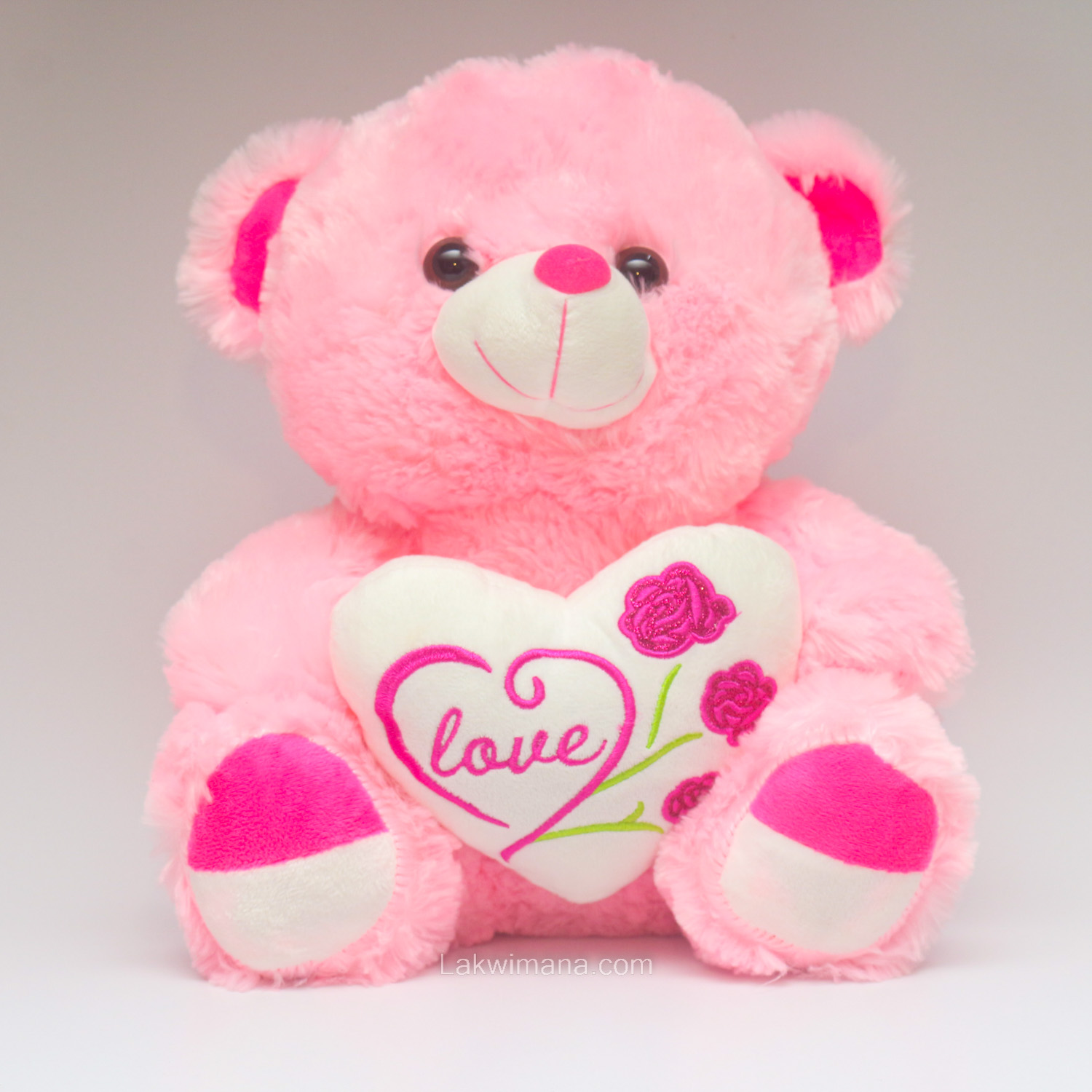 Adorable Pink Love Bear Plush Toy