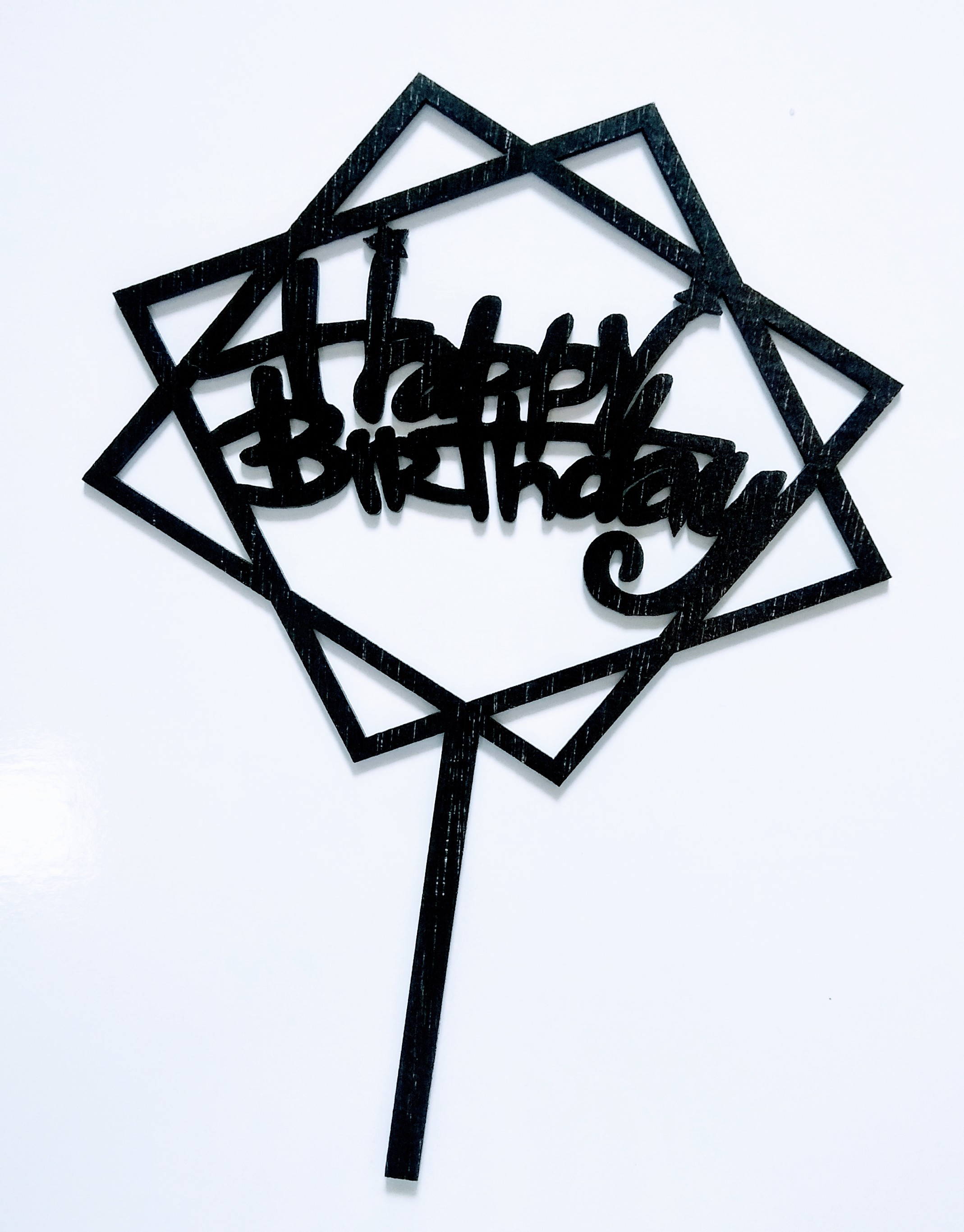 Happy Birthday Topper - Sq type