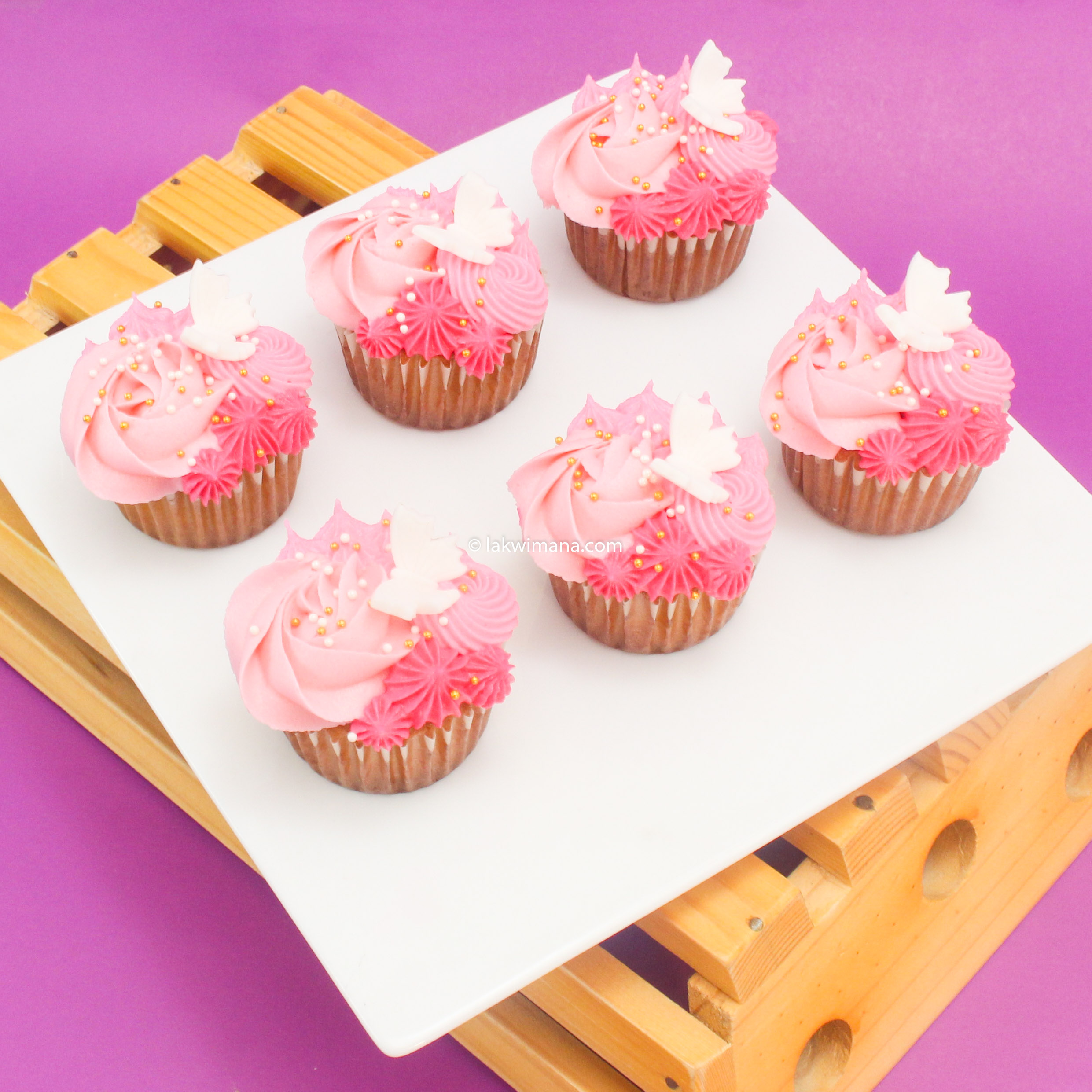 White Butterfly Cupcake
