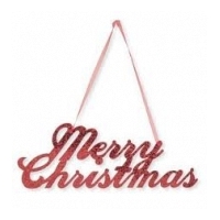 Glittered Merry Christmas Sign