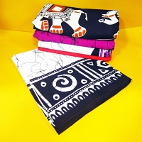 Bathik sarong - Black & white Design 1pcs