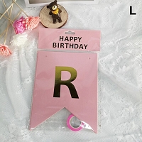 Happy Birthday Letter Pink Banner