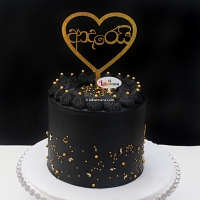Elegant Black & Gold Cake
