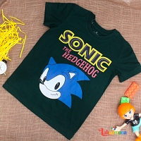Sonic 5-6 Year Dark Green T Shirt