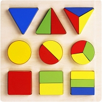 wooden geometric shapes puzzle