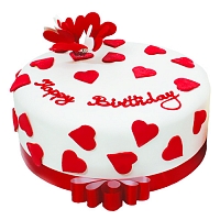 Birthday Hearts Cake - 1.5kg